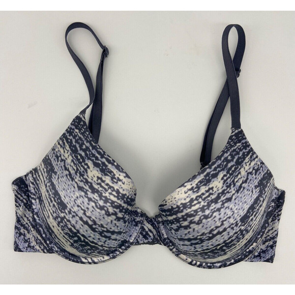 Victoria's Secret Bra Women's Sz 32C‎ Uplift Semi Demi Underwire Gray Multiway - Picture 1 of 10